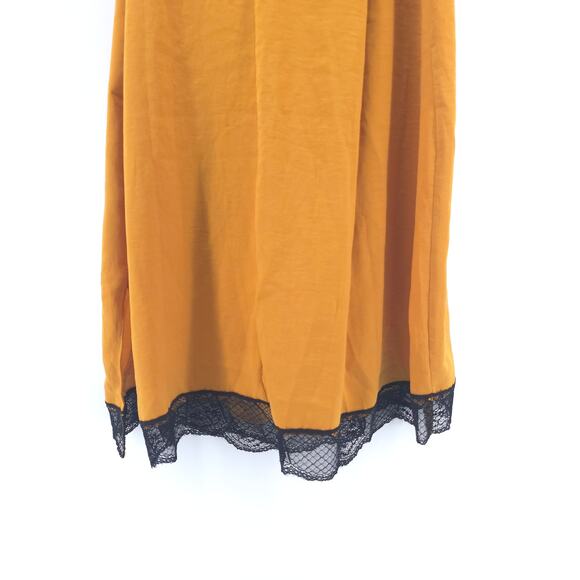 Midnight Bakery Y2K Lace Babydoll Mustard Marigold Slip Dress Mini Dress M - Picture 9 of 11